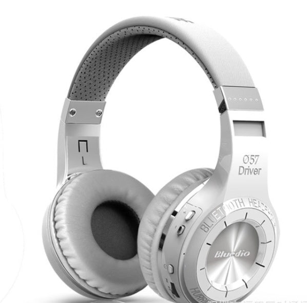 Bluedio Headphones White   Silver